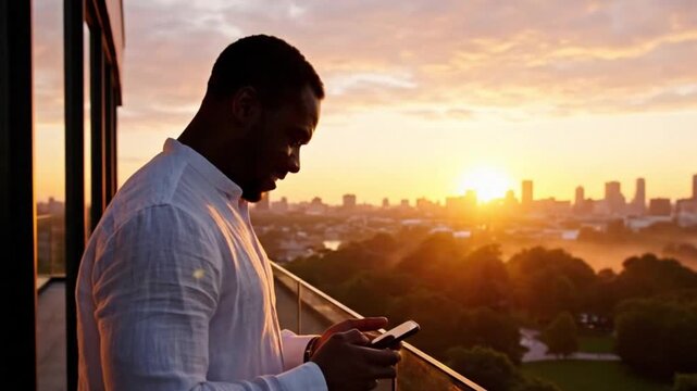 Sunset reflection urban rooftop photography tranquil environment profile view inner peace