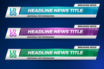 Obraz premium lower third banner for television and steam news channel
