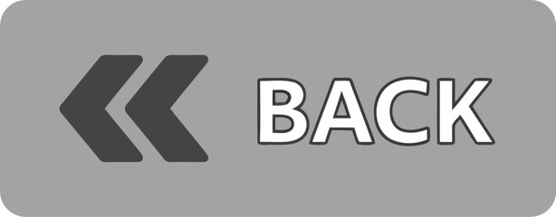 Modern back button icon arrow navigation user interface element for web and app design vector