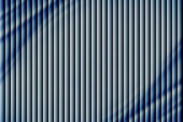Abstract pattern of vertical blinds with subtle blue shadow shapes creating a modern, textured background or wallpaper design