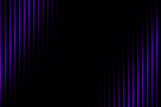 Abstract background with vertical glowing purple neon light stripes framing a dark central copy space for text or design element in a modern digital art style