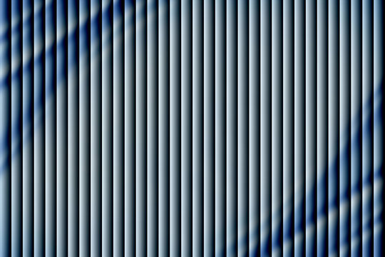 Abstract pattern of vertical blinds with subtle blue shadow shapes creating a modern, textured background or wallpaper design