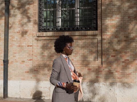 Woman walking in the street