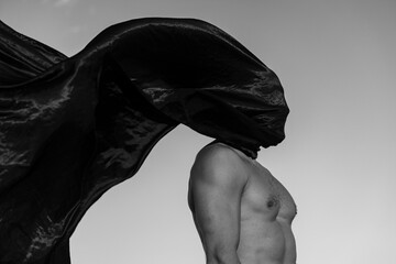 Mysterious Figure With Hidden Face Cloth 