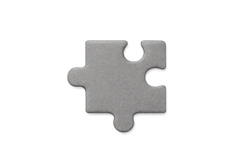 Obraz premium Grey single puzzle piece problem solving concept