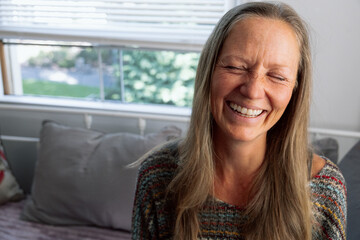 Joyful moment captured candidly with a natural and authentic smile