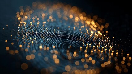 Digital Fingerprint Security - A High-Tech Biometric Authentication Concept. - Powered by Adobe