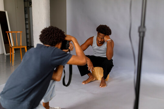 Creative Portrait Session in a Modern Studio Setting