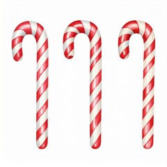Fototapeta premium Watercolor illustration candy canes no background cute aesthetic