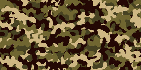 Camouflage background. Seamless pattern.Vector. 迷彩パターン テクスチャ 背景素材