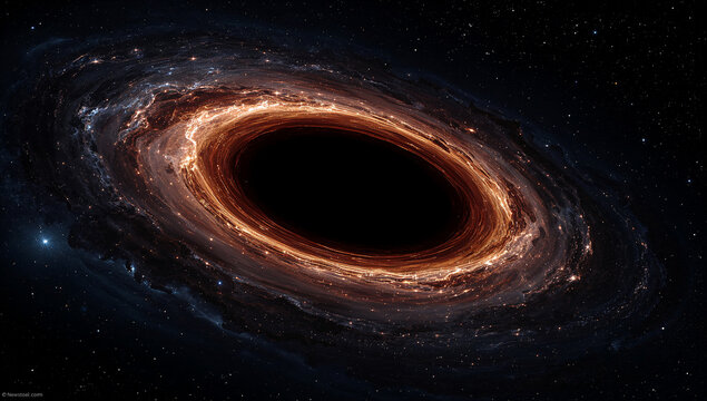 Artistic depiction of a black hole awe inspiring phenomenon