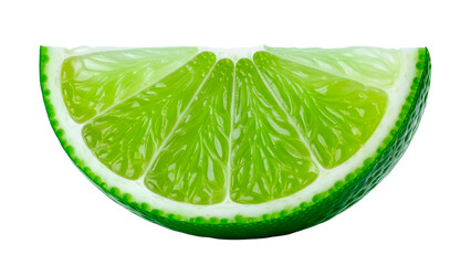  lime slice, perfect for summer cocktails and refreshing recipes now isolated background