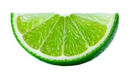  lime slice, perfect for summer cocktails and refreshing recipes now isolated background