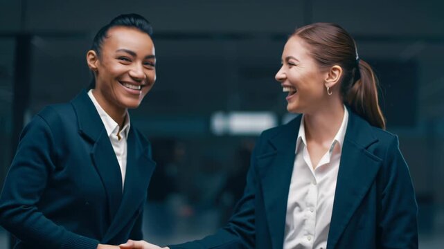 Confident handshake business deal partnership agreement teamwork success corporate professional people build trust modern office setting and celebrate growth with positive energy and clear goals