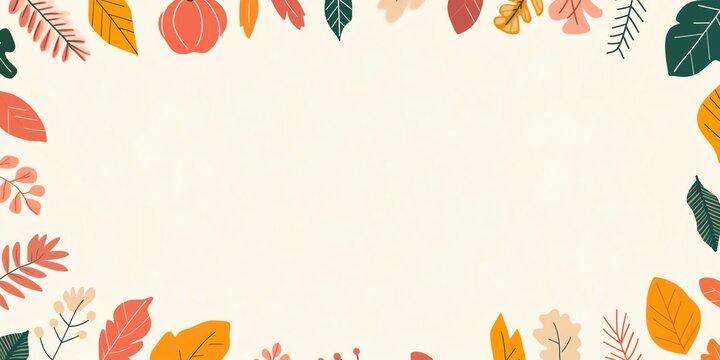 autumn themed border graphic with parchment background