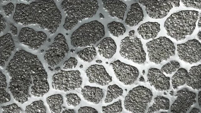 Medium shot showing the clear differentiation of coarse aluminum grain structure highlighting its robust and irregular pattern essential for strength testing.