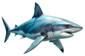 Obraz premium A detailed illustration of a shark swimming in the ocean