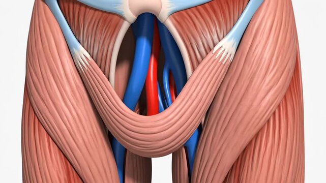Detailed 3D Anatomy Model: Human Femoral Sheath and Fascial Structures