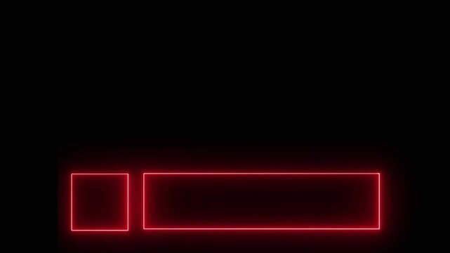 Glowing neon Lower third bar with clean shapes sliding from top, bottom, and sides. Perfect for corporate videos, news titles, online visuals. Animated 4k Lower Third with Multi Directional Motion
