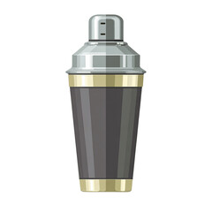 Stylish Cocktail Shaker with Metallic Accents