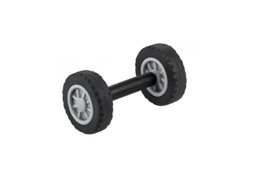 Fitness equipment dumbbell simulating wheels for workout - Powered by Adobe