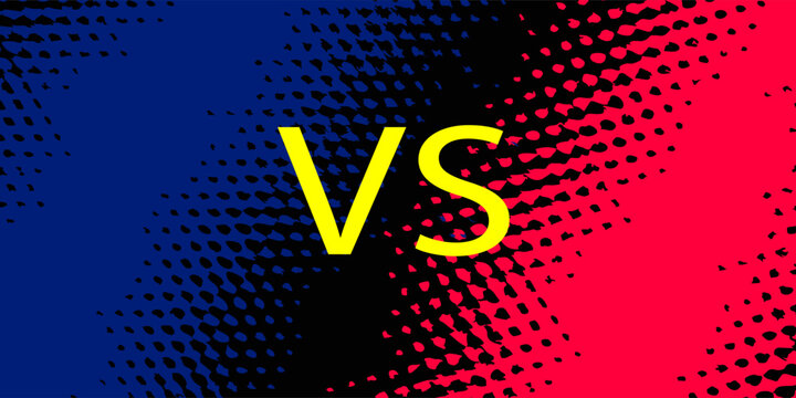 An attractive and simple two-sided split background for team games or challenges. eps 10