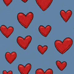 Heart Pattern created with Generative AI Technology, ai, generative