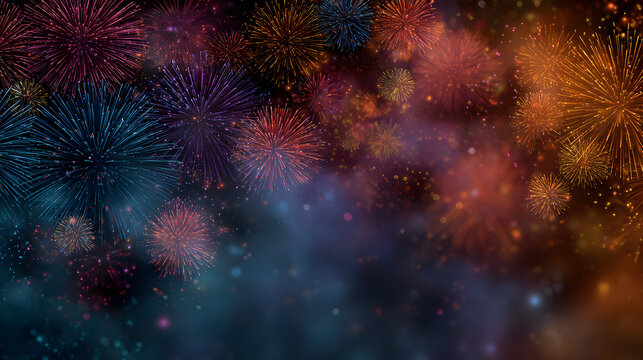 new year background with fireworks