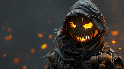 3d game character demonic scarecrow stitches