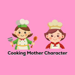 Cooking Mother Character Avatar Set