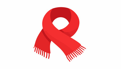 Red aids awareness ribbon sign and symbol, isolated 3d plastic hair brush design