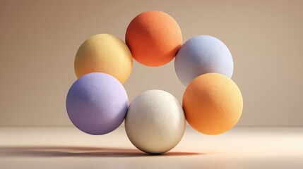 A creative display of fresh eggs arranged in a perfect circle symbolizing collaboration and exchange of ideas