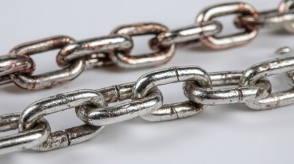 Obraz premium Simple yet striking chain design representing connectivity and strength in a minimal abstract style