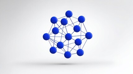 Abstract molecule structure representing the complex interactions in decentralized finance hub concept design