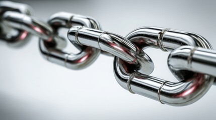 Abstract representation of a chain symbolizing connection and linkage in digital asset management and innovation