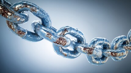 Abstract representation of a chain symbolizing connection and linkage in digital asset management and innovation