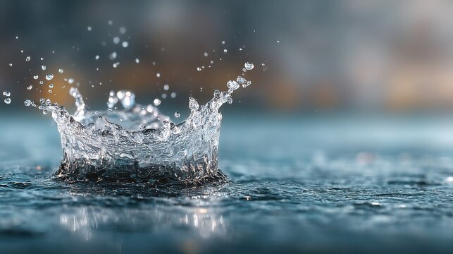 Dynamic water splash representing the concept of a defi staking pool in an abstract layered design