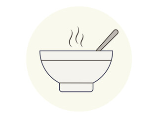 Soup icon. Restaurant icon design. Simple vector icon. Vector illustration.