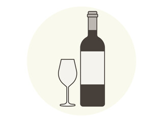 Wine icon. Restaurant icon design. Simple vector icon. Vector illustration.