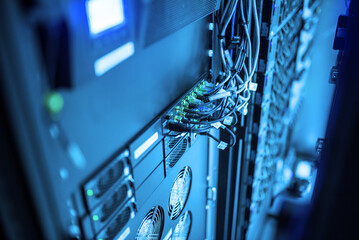 Blue Light Digital Data Center Cables