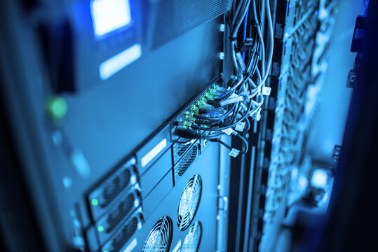 Blue Light Digital Data Center Cables