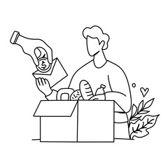 Generous Donation of Food and Money to Support Those in Need.