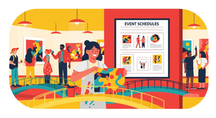 Artistic Exploration: Vibrant Art Gallery Showcasing Diverse Perspectives