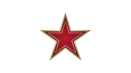 Fototapeta premium red star on white background