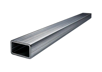 Single rectangular tubing isolated on transparent or white background