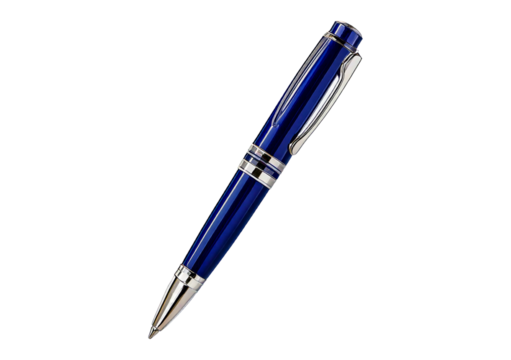 Side view of a ballpoint pen isolated on transparent or white background - Powered by Adobe