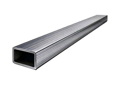 Single rectangular tubing isolated on transparent or white background