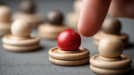A human finger touching a bright red signifying a concept of fakeout liquidity exhaustion in markets