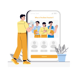 Find the best teacher Illustration