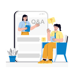 Online Question Answer Illustration